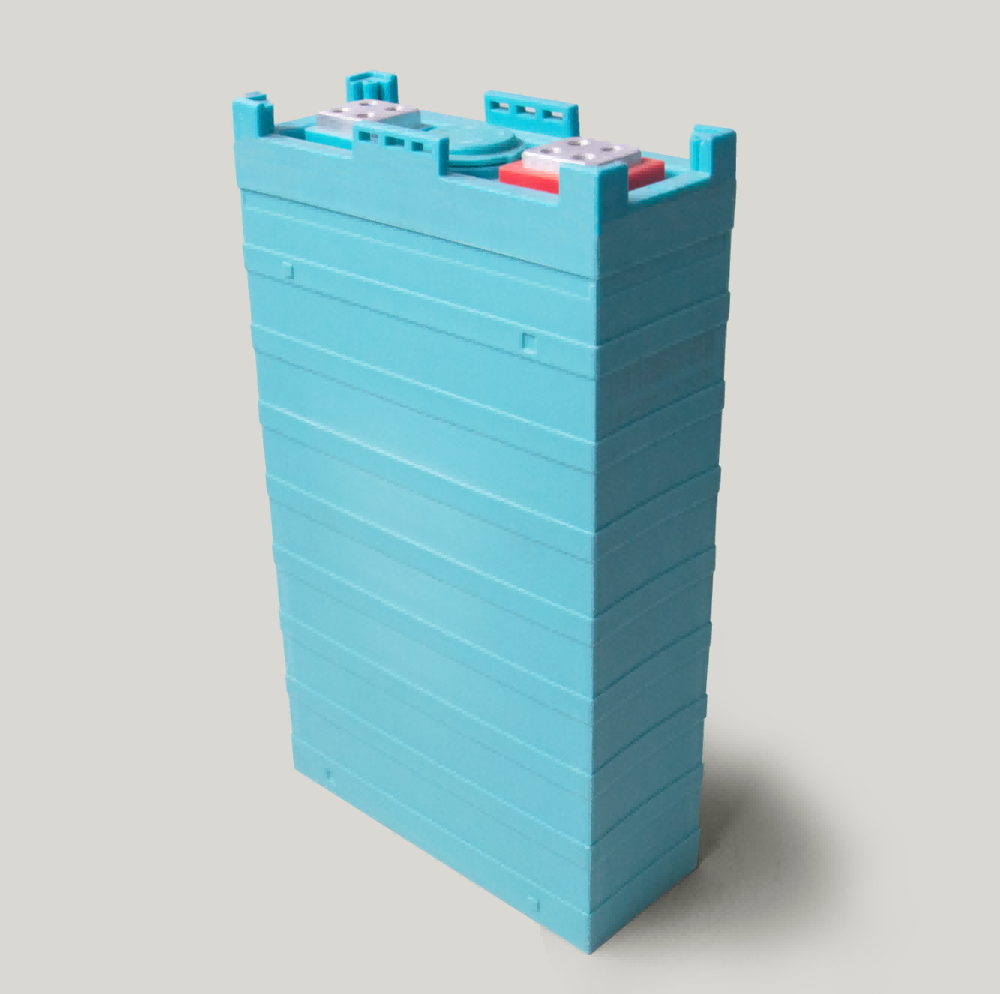 Right Side Angle View GBS LiFeMnPO4 Lithium Battery 100AHE Model, Battery Solutions, Pressure Venting, DIY Electrical