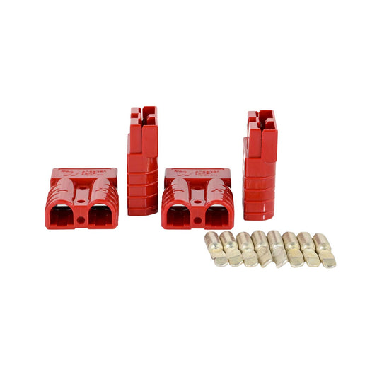 Four SB175 Anderson Power Connector Housing, Eight Metal Contacts For 1/0 Cables