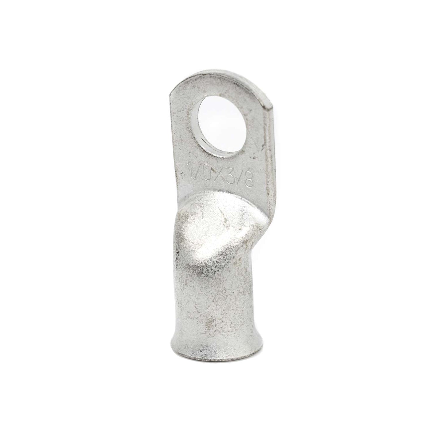 One 1/0-3/8" Tinned Copper Lug