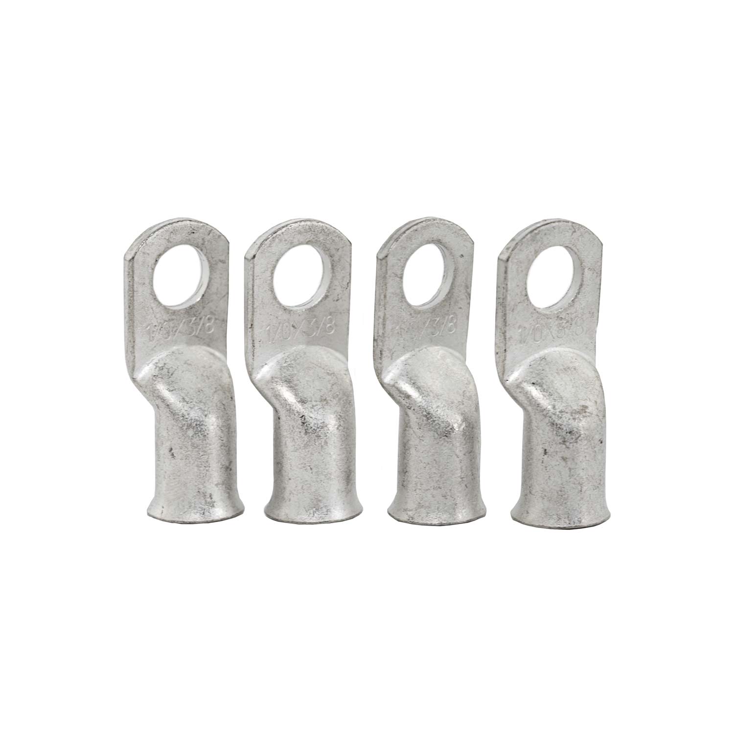 Four 1/0-3/8" Tinned Copper Lug