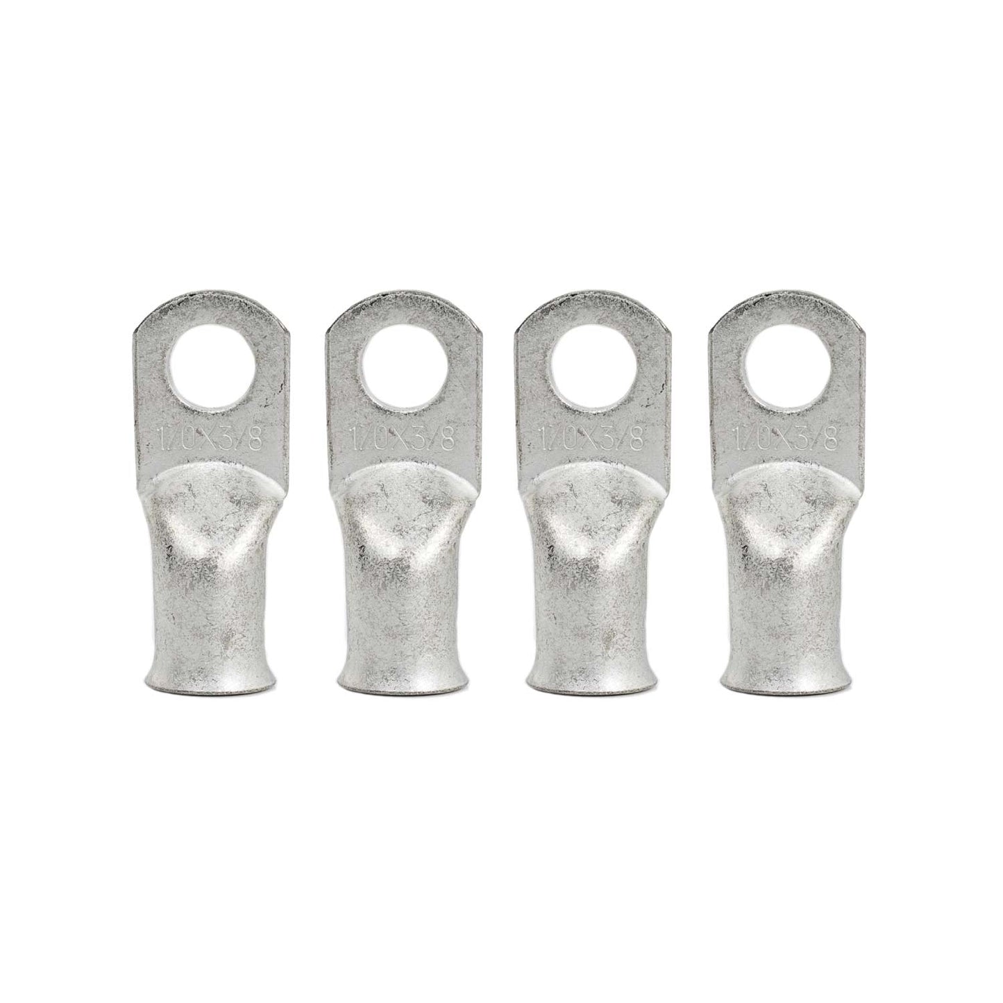 Four 1/0-3/8" Tinned Copper Lug