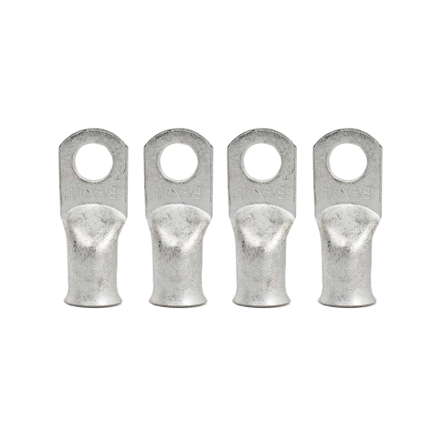 Four 1/0-3/8" Tinned Copper Lug
