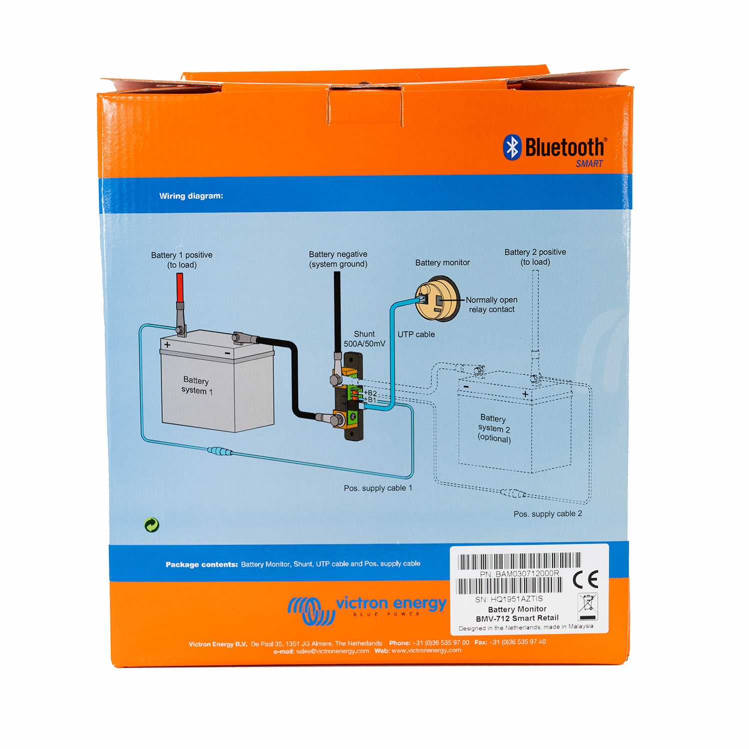 Victron Battery Management System BMV-712 Smart Bluetooth Capability Data Collection
