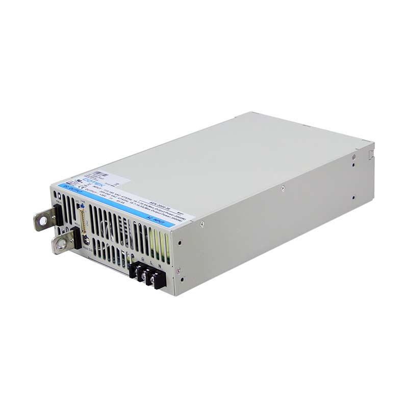 Angled Front View Cotek AEK3000-LV, 90-264VAC to 12V Up to 60V, (3000W) Switching Mode Power Supply