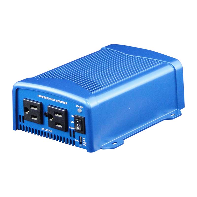 Angled Front View Cotek SE200 12 VDC To 115VAC, NEMA Compliant, (200W) Pure Sine Wave Inverter