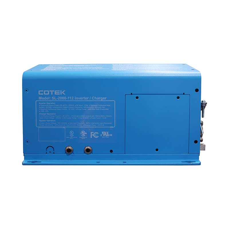 Side View Cotek SL3000 115V To 12V, 3000W, 125A Charger, UL Certified, Bi-Directional Inverter/Charger