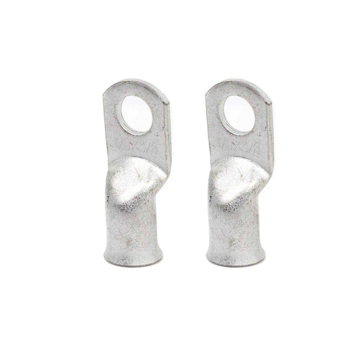 Two 1/0-3/8" Tinned Copper Lug