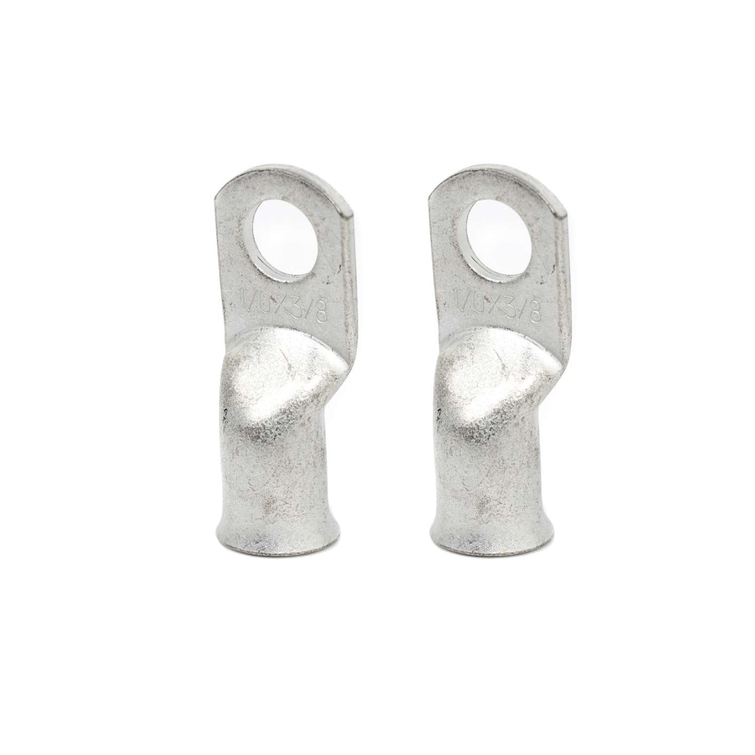 Two 1/0-3/8" Tinned Copper Lug