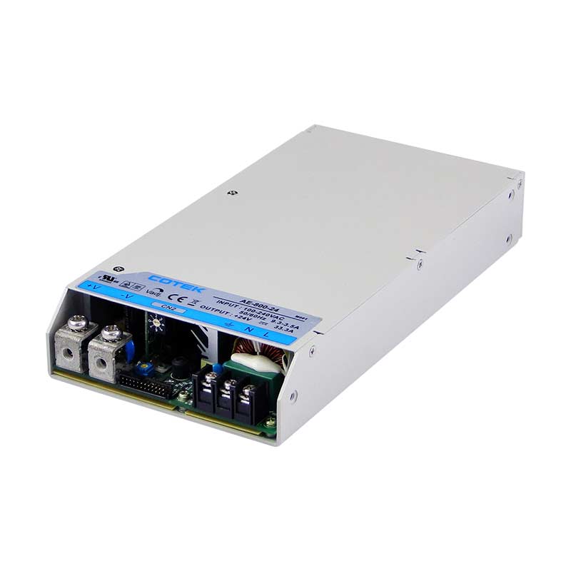 Angled Front View Cotek AE-800, DC Output Voltage From 12VDC to 60VDC, (800W) Switching Mode Power Supply