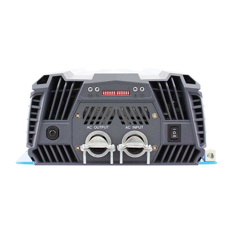 front View Cotek SC-1200 115V to 24V, 1200W, 50A Charger, UL Certified, Bi-Directional Inverter/Charger, Includes CR-20C Remote